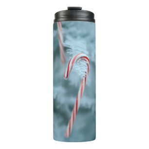 Termo Candy Cane en el árbol