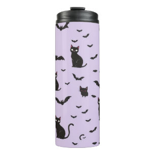 Termo Cañón negro de gatos y bates