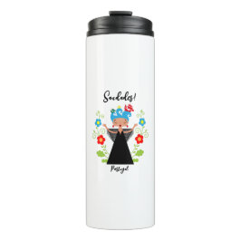 Termo Cantante de fado con barcos de caravanas portugues