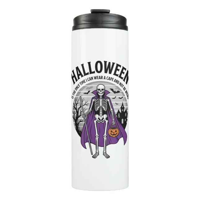 Termo Capa divertida de Halloween de esqueleto cita dise (Anverso)