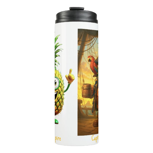 Termo Captain PineBead - Imperio de la Piña (Anverso)