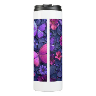 Termo Captura de mariposa y jarra floral en 3D