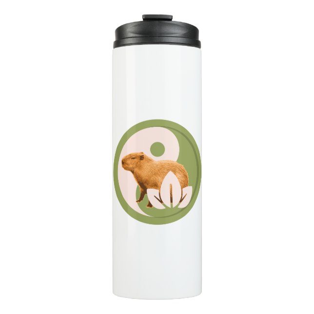 Termo Capybara Zen Yin Yang Naturaleza Pacífica (Anverso)