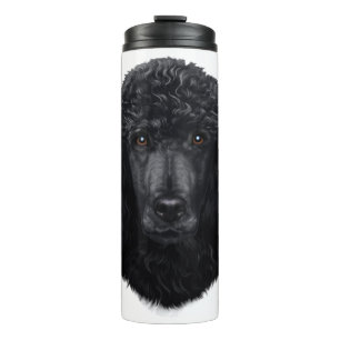Termo Cara de perro caniche negro