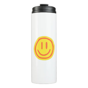 Termo Cara de Sonrisa Linda   Diseño de Emoji Feliz Posi