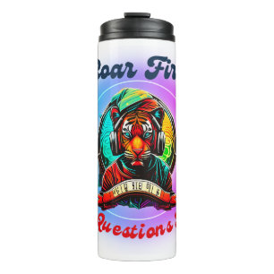 Termo Cara de tigre colorida