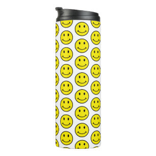 Termo Cara Sonriente Amarilla Grande Retro Brillante