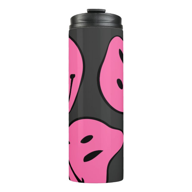 Termo Caras hipster psicodélicas, diseño impecable. (Anverso)