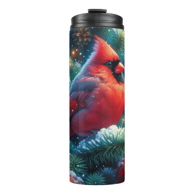 Termo Cardenal de Navidad/invierno (Anverso)