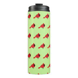 Termo Cardenal rojo Personalizado con flores