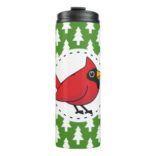 Termo Cardenal rojo personalizado sobre el patrón de los