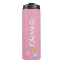 Carnation Pink Personalized Seashells