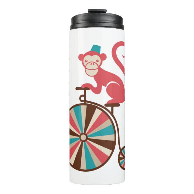 Termo Carnival Festival Theme cute circus monkey Design (Anverso)