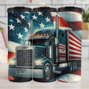 Termo Carretera Patriótica de Camión de Bandera American