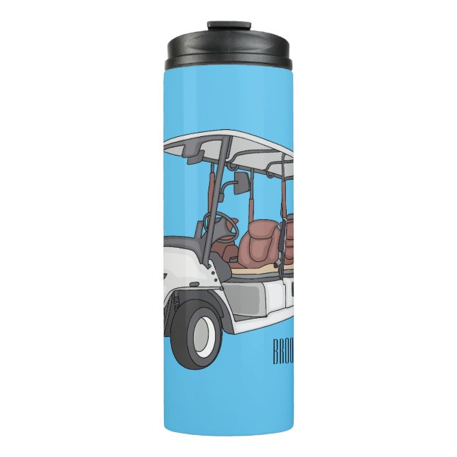 Termo Carro de golf / ilustracion personalizado de coche (Anverso)