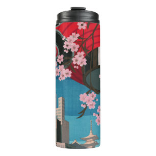 Termo Cartel de viaje vintage japonés de Tokio Japón