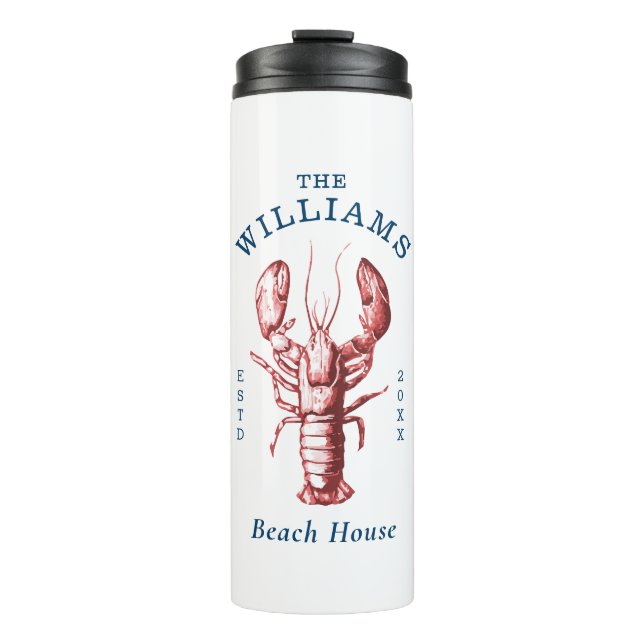 Termo Casa costera de playa de Lobster (Anverso)