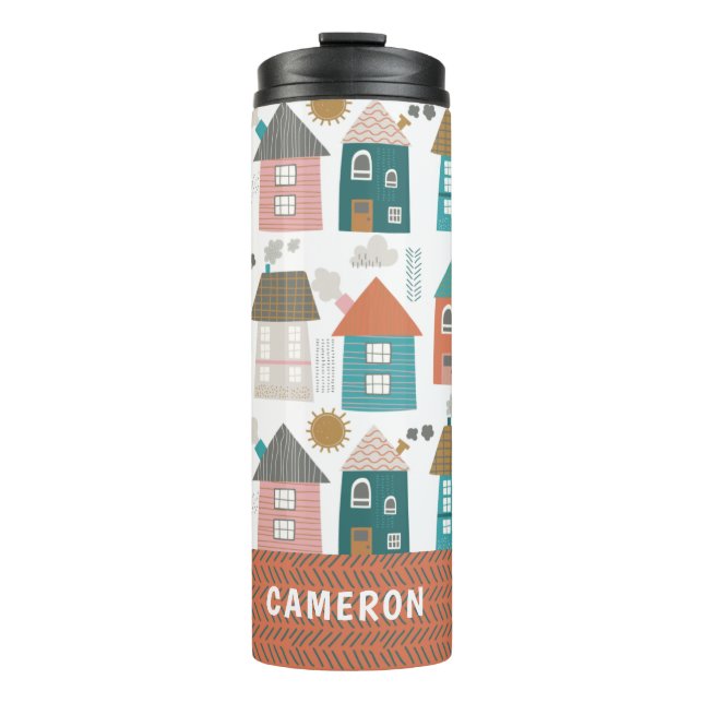 Termo Casas Cute Quirky Personalizadas (Anverso)