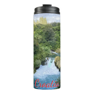 Termo Cascadas de Krka en Croacia vista panorámica