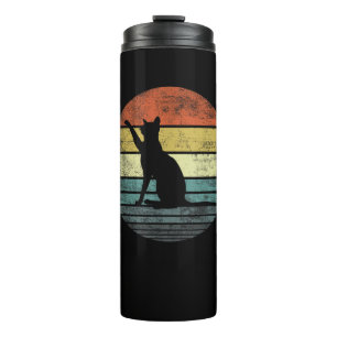 Termo Cat Lover Regalos Retro Vintage Kitty Silhouette