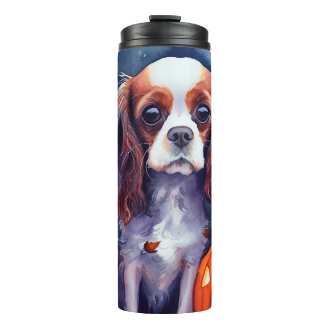 Termo Cavalier de Halloween King Charles Spaniel (Anverso)