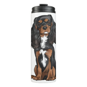 Termo Cavalier King Charles Spaniel - Negro y Tan