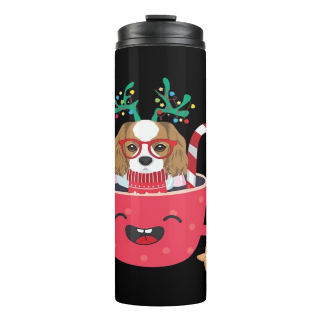 Termo Cavalier King Charles Spaniel Teacup Navidad Holid (Anverso)