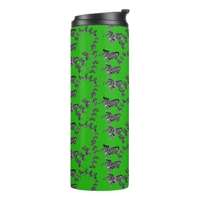 Termo Cebra verde silvestre moderna (Rotado hacia la izquierda)