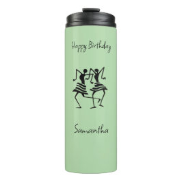 Termo Celebración de la silueta, verde suave