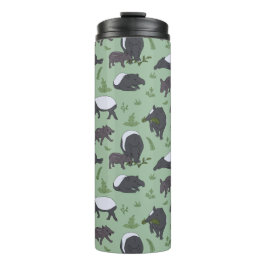 Termo Cena de la familia Tapir en verde