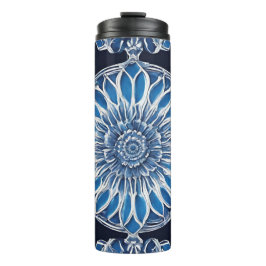 Termo Cerámica azul impresa