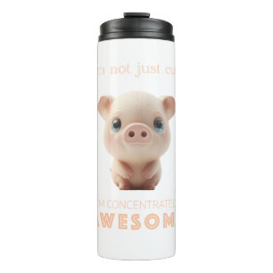 Termo Cerdo concentrado Impresionante Cute Adorable Grac