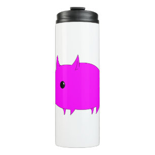 Termo Cerdo Cute Magenta Animal Mamífero Animales Rosa