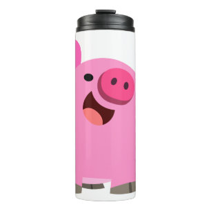 Termo Cerdo Personalizado Cute Laughing