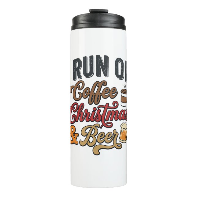 Termo Cerveza De Navidad De Café Diseño De Bebida Navide (Anverso)
