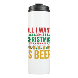 Termo Cerveza de Navidad Diseño Divertido de Bebida para