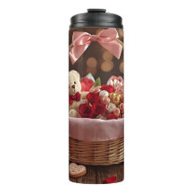 Cesta Romántica de Rosa Teddy San Valentín Acero I