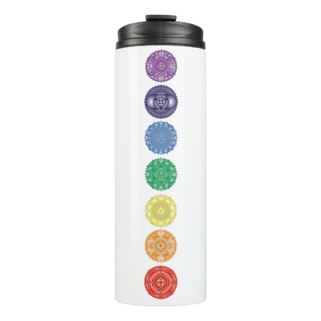 Termo Chakra Mandala Tumbler térmico multicolor (Anverso)