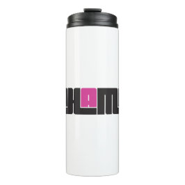 Termo Chama negro y rosa