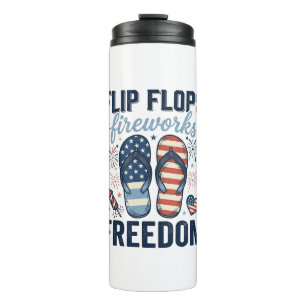 Termo Chanclas Patrióticas Diseñadas Camiseta Libertad d