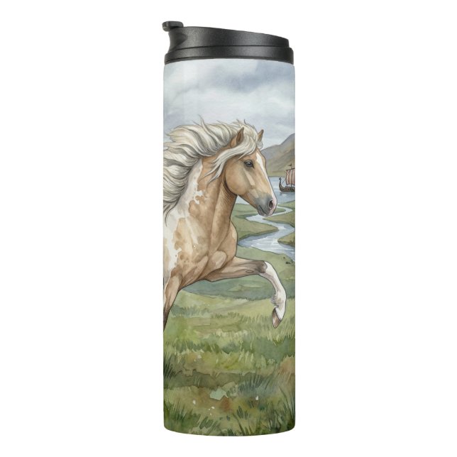 Termo Charismatic Pinto Icelandic Mare watercolor (Rotado hacia la derecha)