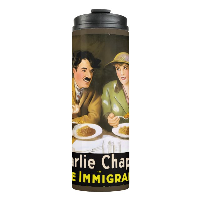 Termo Charlie Chaplin/El Tumbler Termal Inmigrante (Anverso)