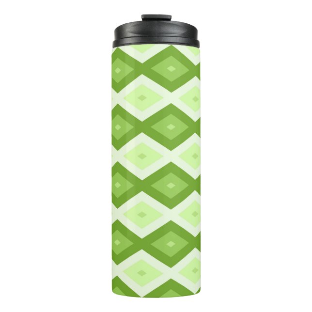Termo Chartreuse green diamond pattern (Anverso)