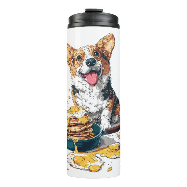 Termo Chef Corgi - Perro Divertido de Cocina (Anverso)
