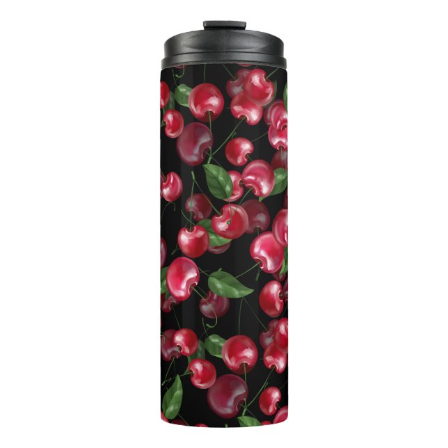Termo Cherry Fruit on black (Anverso)
