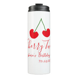 Termo Cherry two 2nd birthday red cherry kids simple 