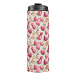 Termo Chess & Hearts Valentines Pattern