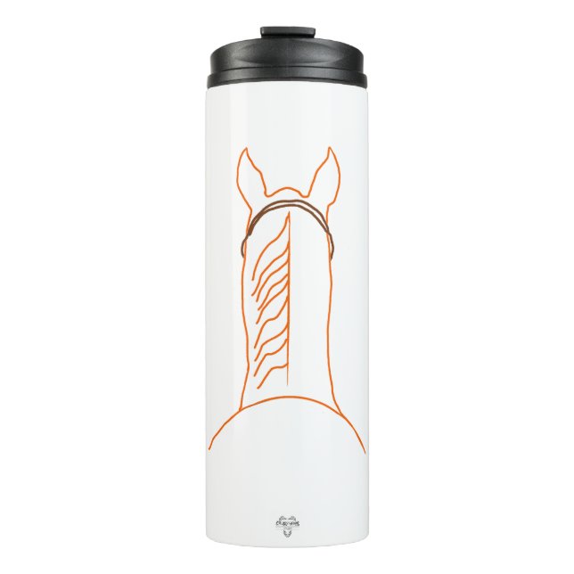 Termo Chestnut Horse Line Art Thermal Tumbler (Anverso)