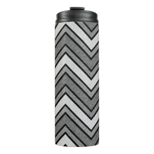 Termo Chevron gris y negro
