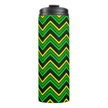 Chevron zigzag verde, negro y amarillo